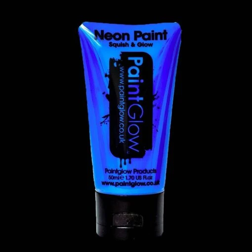 Blacklight Face&body Verf 50ml - Neon Blauw - Afbeelding 4
