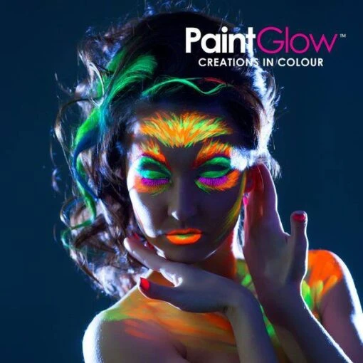 Blacklight Face&body Verf 50ml - Neon Oranje - Afbeelding 3