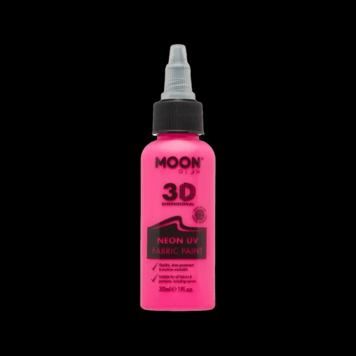 UV Lichtgevende Textiel Verf 30ml - Neon Roze - Afbeelding 3