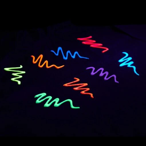 UV Lichtgevende Textiel Verf 30ml - Neon Geel - Afbeelding 2
