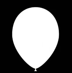 Witte Ballonnen - Metallic - 26cm