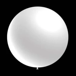 Witte Ballonnen - Metallic Rond - 28cm