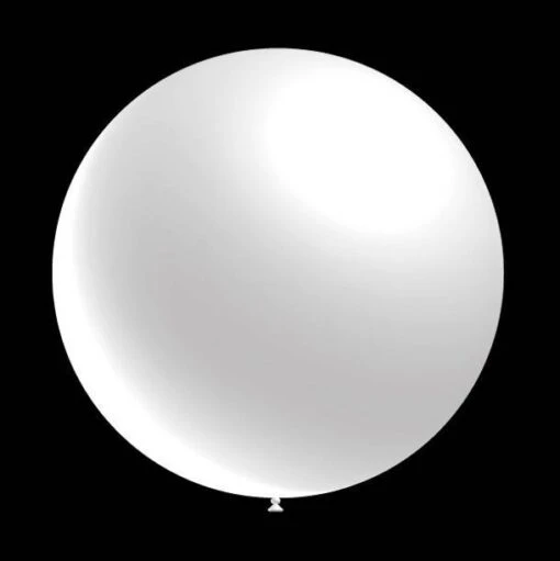 Witte Ballonnen - Metallic Rond - 28cm