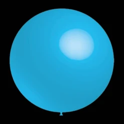 Lichtblauwe Ballonnen - Metallic Rond - 28cm