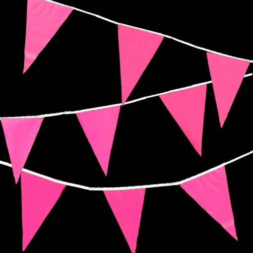 Vlaggenlijn - Roze - 10m - Afbeelding 2