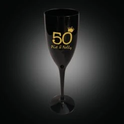 Kunststof Champagneglazen - 15cl - Zwart