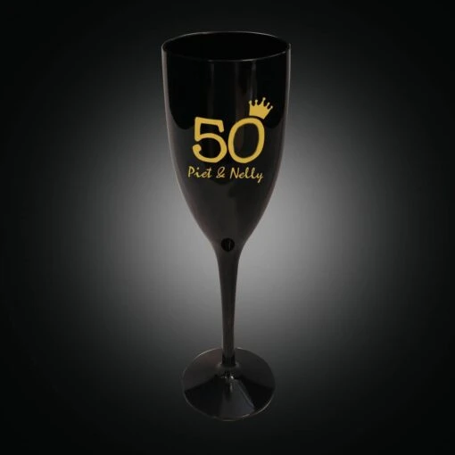 Kunststof Champagneglazen - 15cl - Zwart