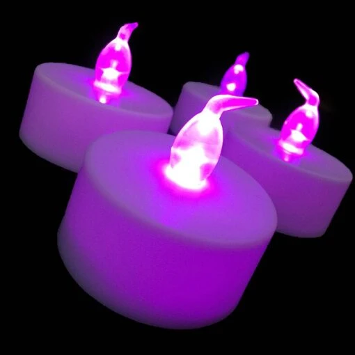 LED Waxinelichtjes - Roze - Afbeelding 2