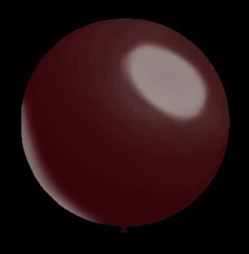 Bordeaux Rode Ballonnen - Metallic Rond - 28cm